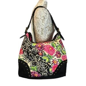 Weekend Traffic bright floral shoulder bag